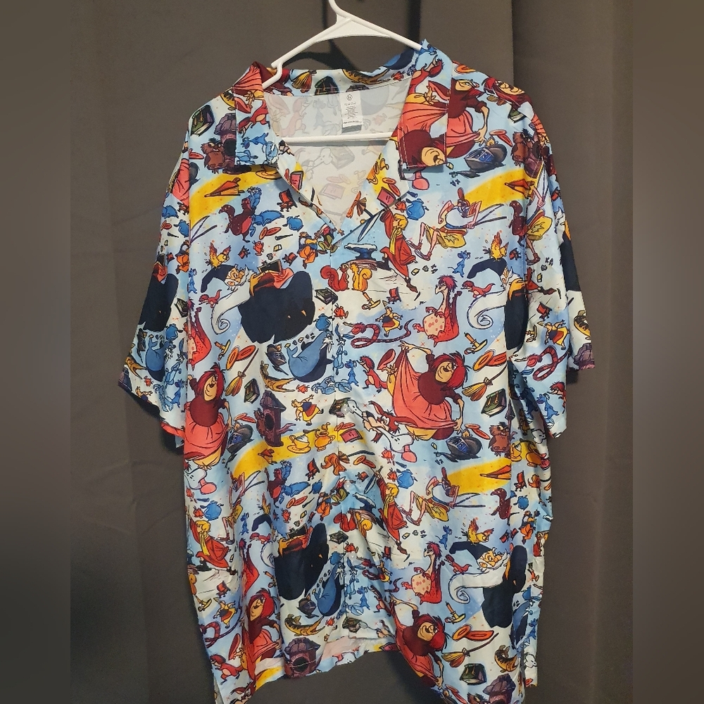 Vibrant Cartoon Print Men's Casual Shirt